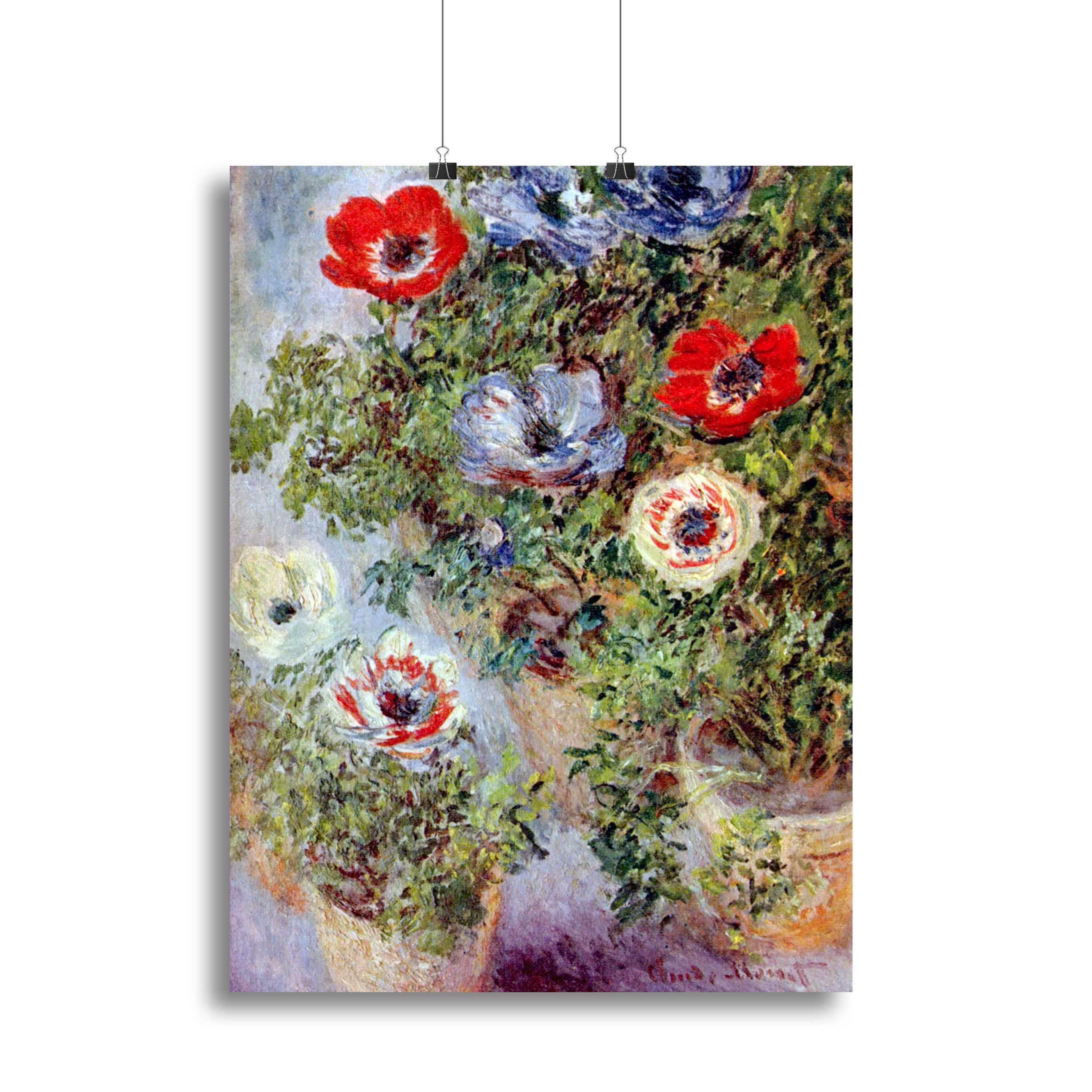 Still Life with Anemones by Monet Canvas Print or Poster - Canvas Art Rocks - 2