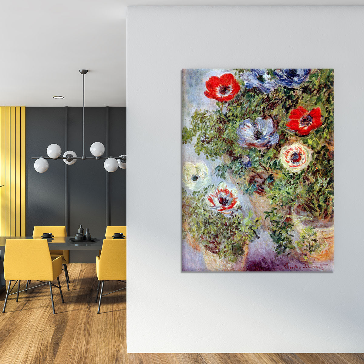 Still Life with Anemones by Monet Canvas Print or Poster - Canvas Art Rocks - 4