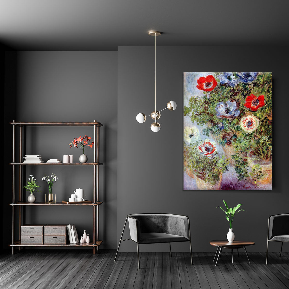 Still Life with Anemones by Monet Canvas Print or Poster - Canvas Art Rocks - 5