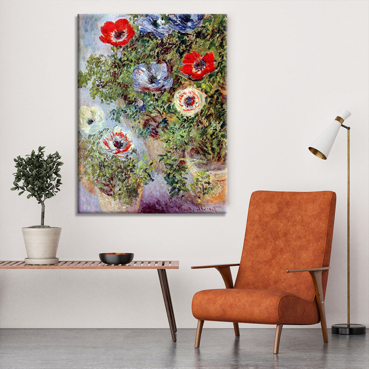 Still Life with Anemones by Monet Canvas Print or Poster - Canvas Art Rocks - 6