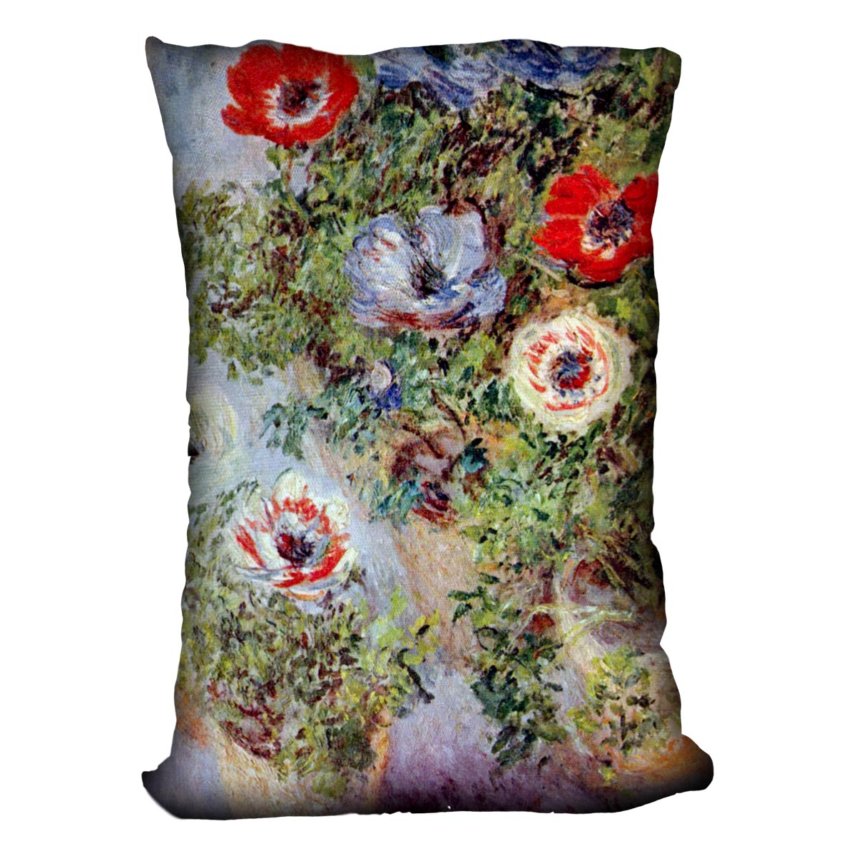 Still Life with Anemones by Monet Cushion