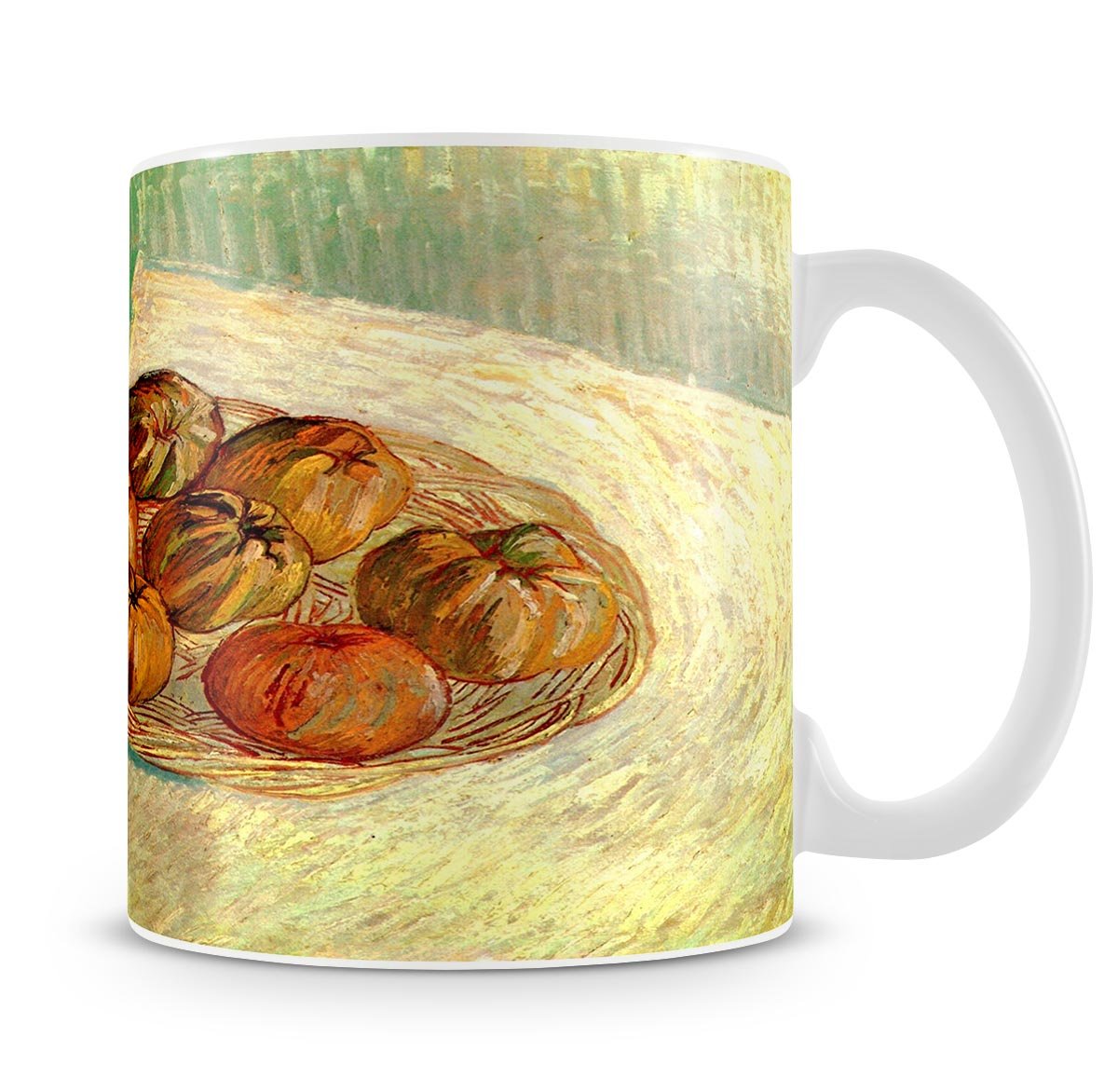 Still Life with Basket of Apples to Lucien Pissarro by Van Gogh Mug - Canvas Art Rocks - 4