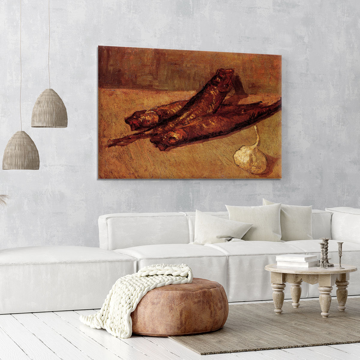 Still Life with Bloaters and Garlic by Van Gogh Canvas Print or Poster - Canvas Art Rocks - 6