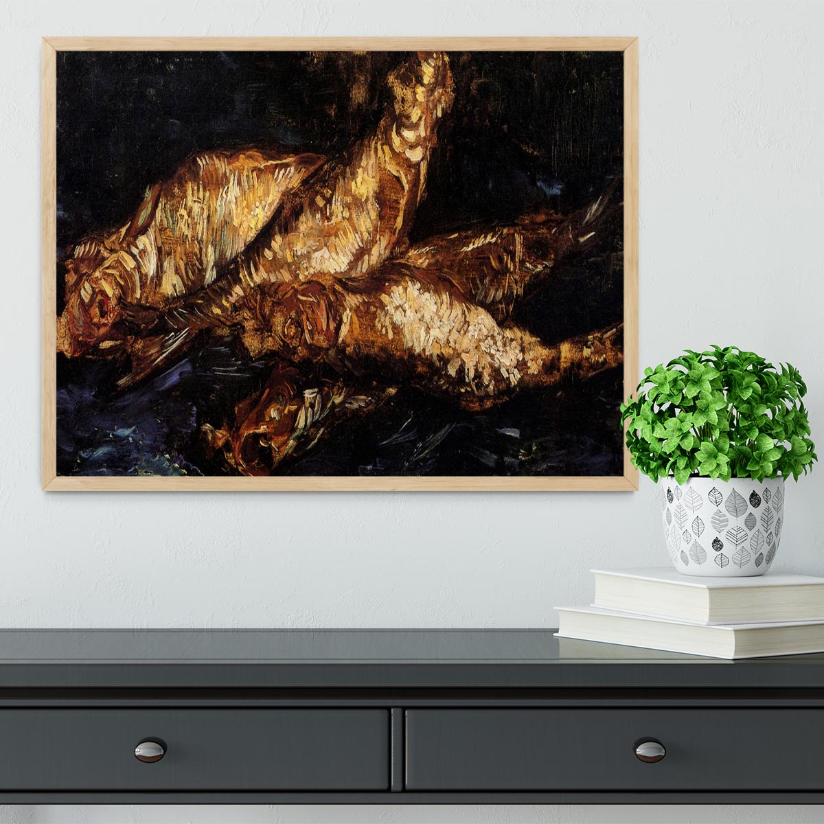 Still Life with Bloaters by Van Gogh Framed Print - Canvas Art Rocks - 4