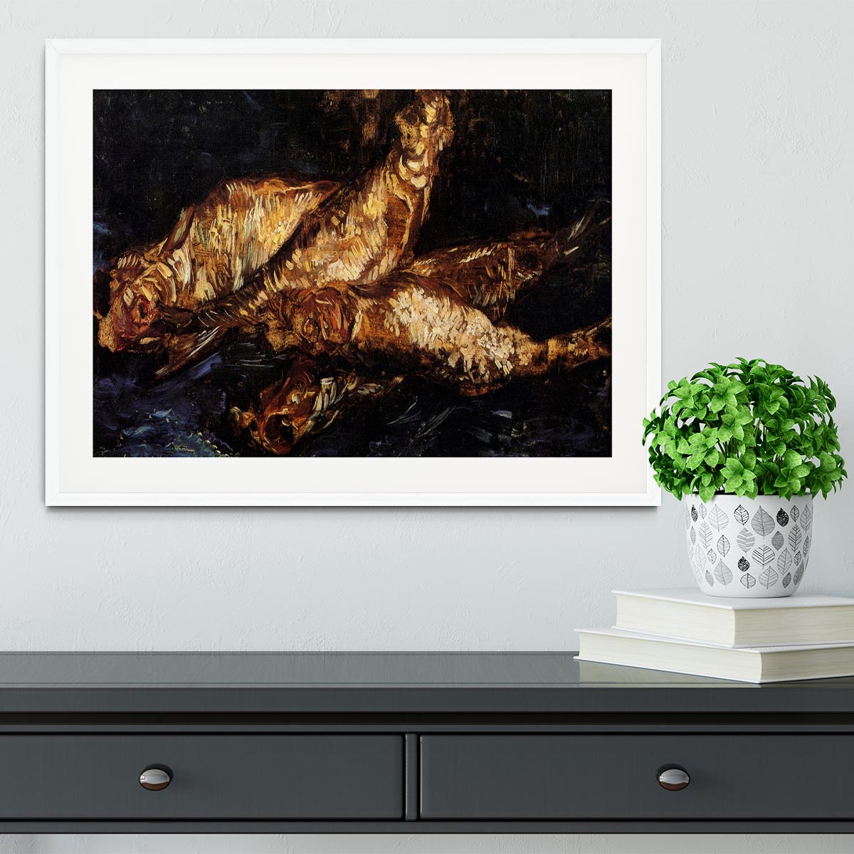 Still Life with Bloaters by Van Gogh Framed Print - Canvas Art Rocks - 5