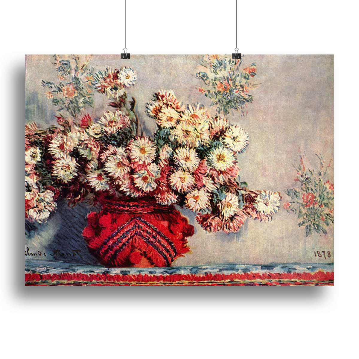 Still Life with Chrysanthemums by Monet Canvas Print or Poster - Canvas Art Rocks - 2