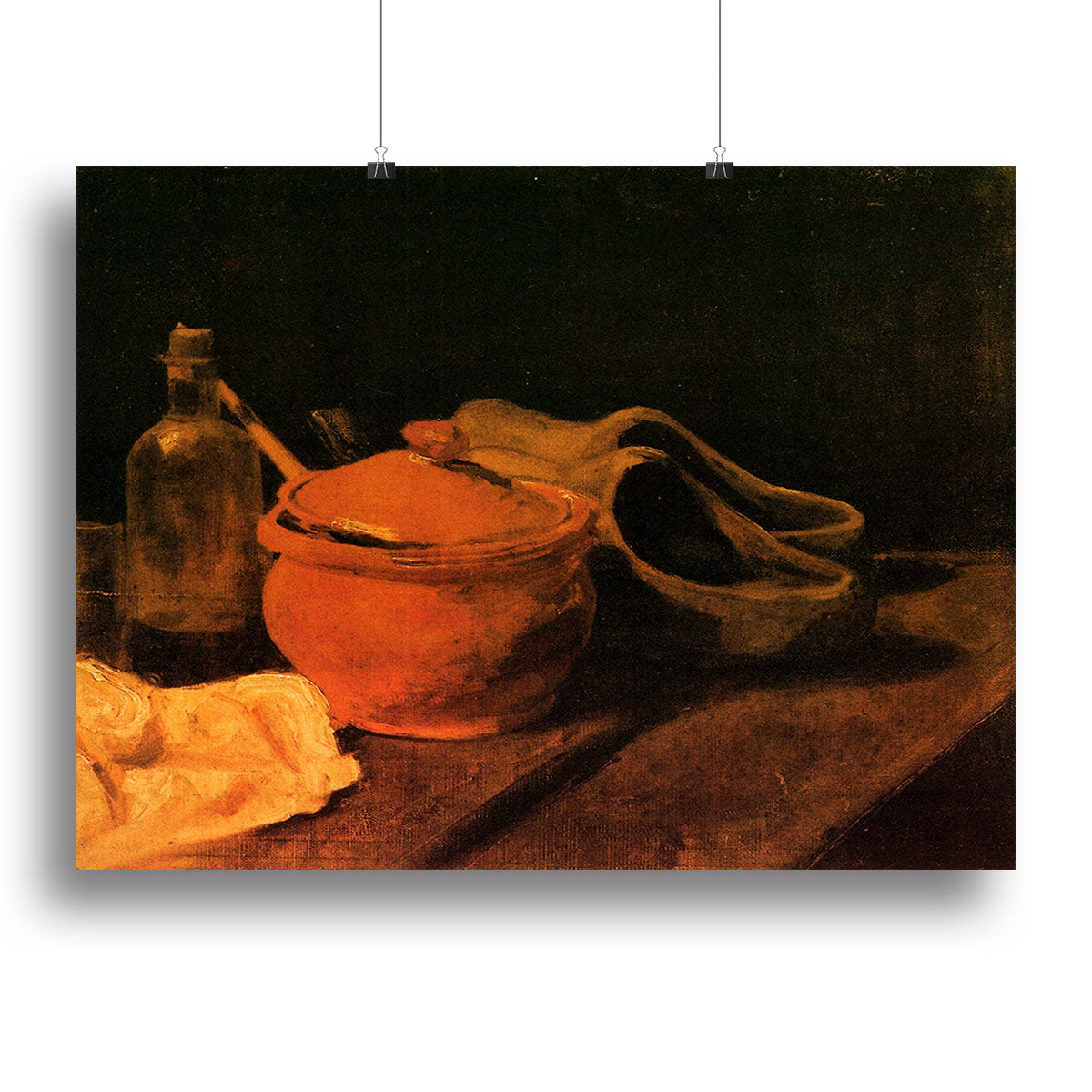 Still Life with Earthenware Bottle and Clogs by Van Gogh Canvas Print or Poster - Canvas Art Rocks - 2