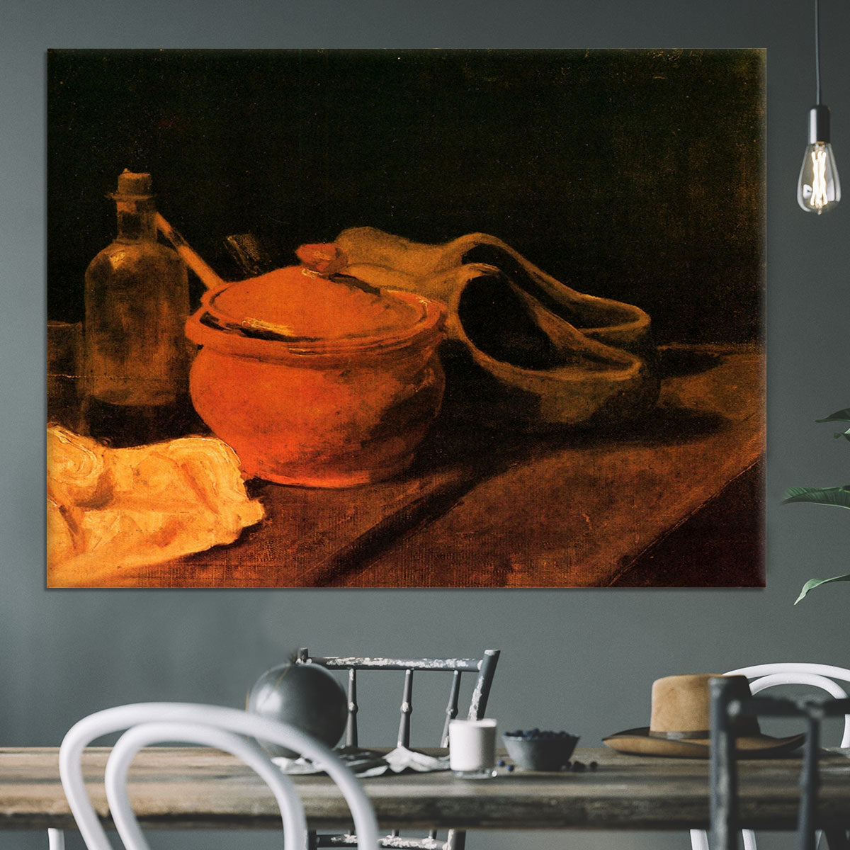 Still Life with Earthenware Bottle and Clogs by Van Gogh Canvas Print or Poster - Canvas Art Rocks - 3