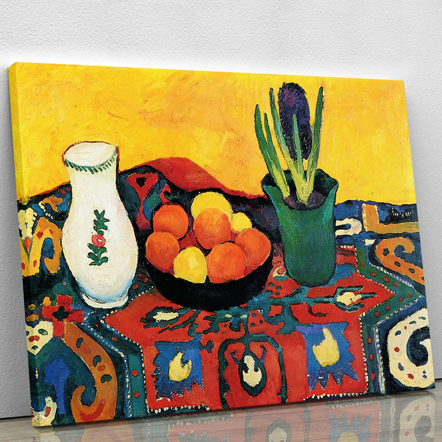 Still Life with Hyacinthe by Macke Canvas Print or Poster - Canvas Art Rocks - 1
