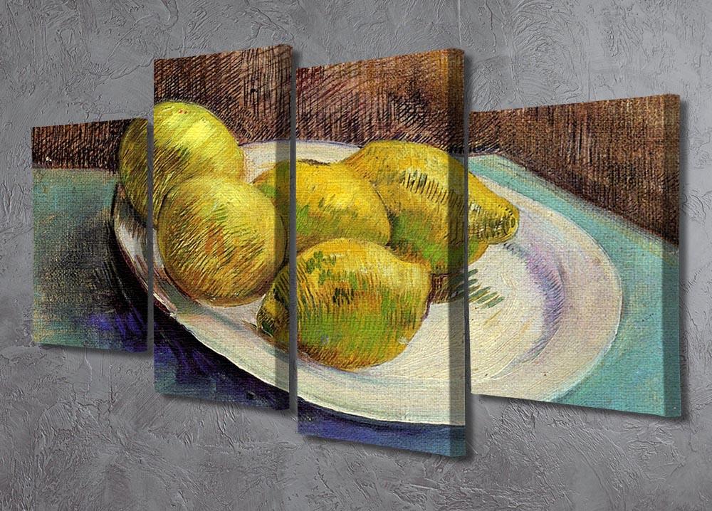 Still Life with Lemons on a Plate by Van Gogh 4 Split Panel Canvas - Canvas Art Rocks - 2
