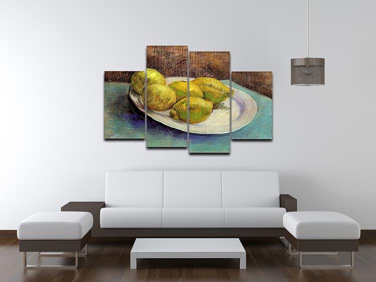 Still Life with Lemons on a Plate by Van Gogh 4 Split Panel Canvas - Canvas Art Rocks - 3