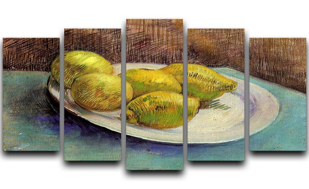 Still Life with Lemons on a Plate by Van Gogh 5 Split Panel Canvas  - Canvas Art Rocks - 1