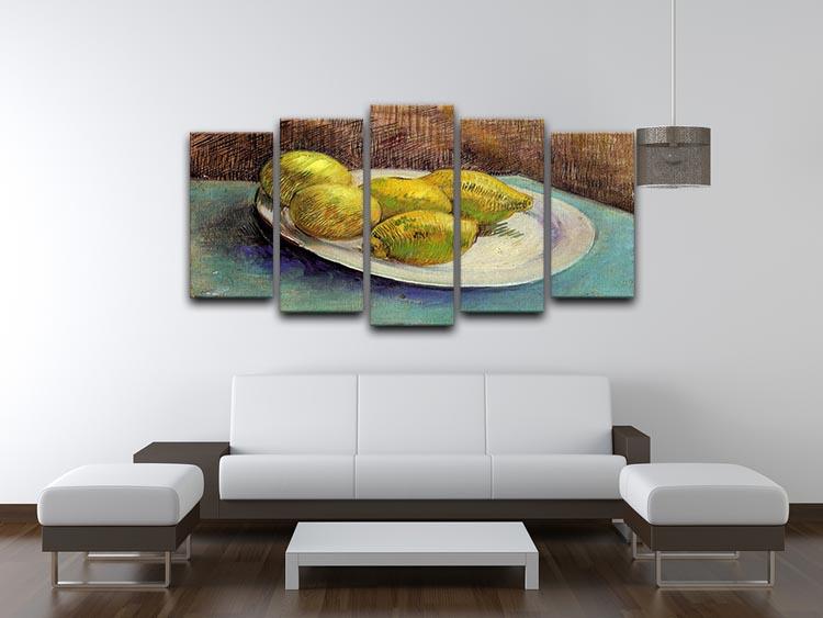 Still Life with Lemons on a Plate by Van Gogh 5 Split Panel Canvas - Canvas Art Rocks - 3