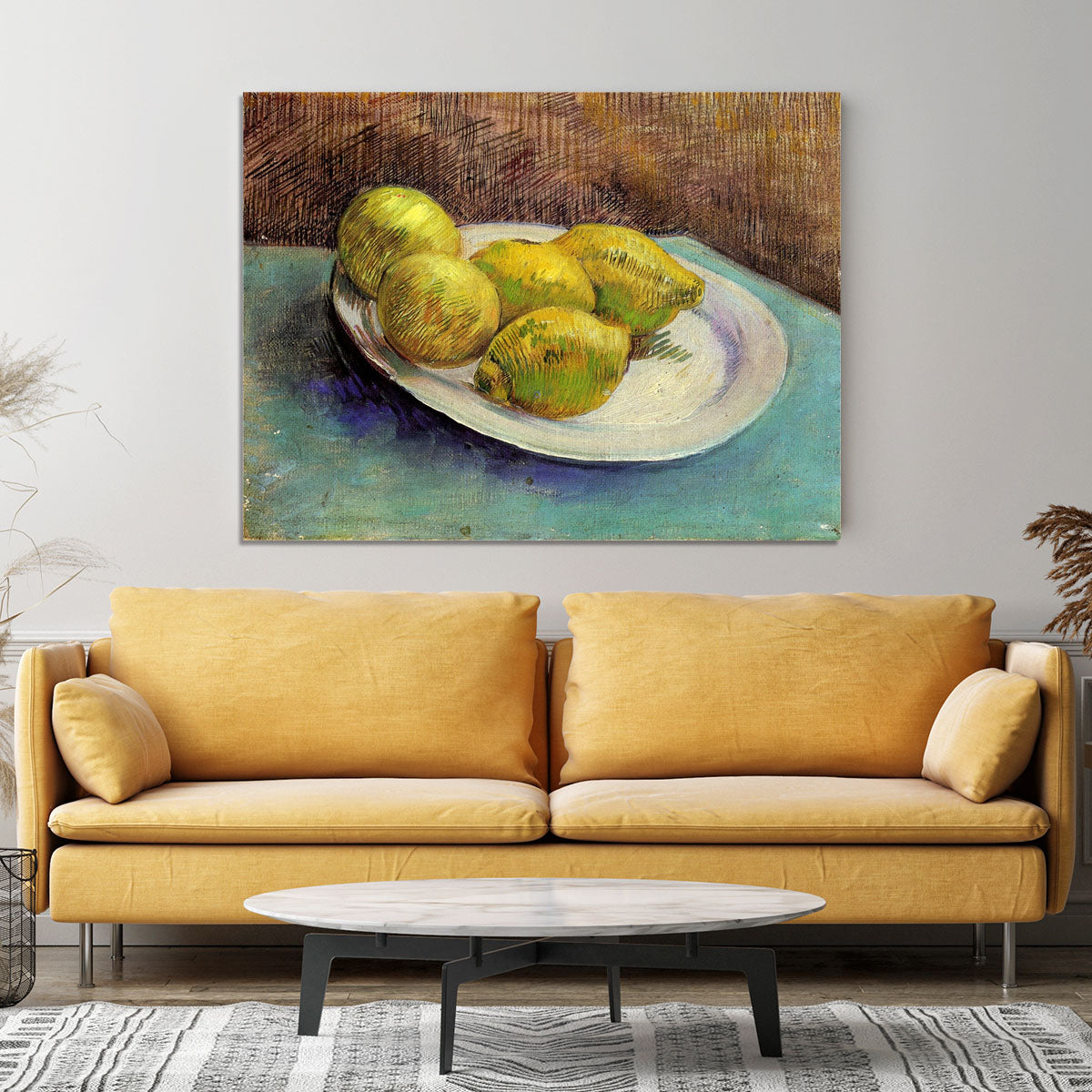 Still Life with Lemons on a Plate by Van Gogh Canvas Print or Poster - Canvas Art Rocks - 4
