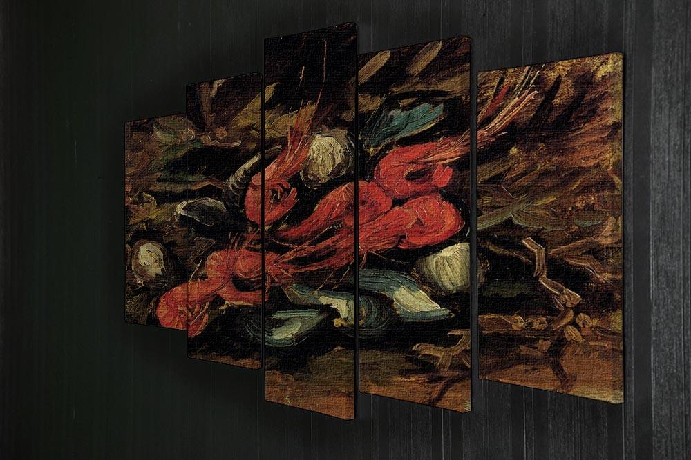 Still Life with Mussels and Shrimps by Van Gogh 5 Split Panel Canvas - Canvas Art Rocks - 2