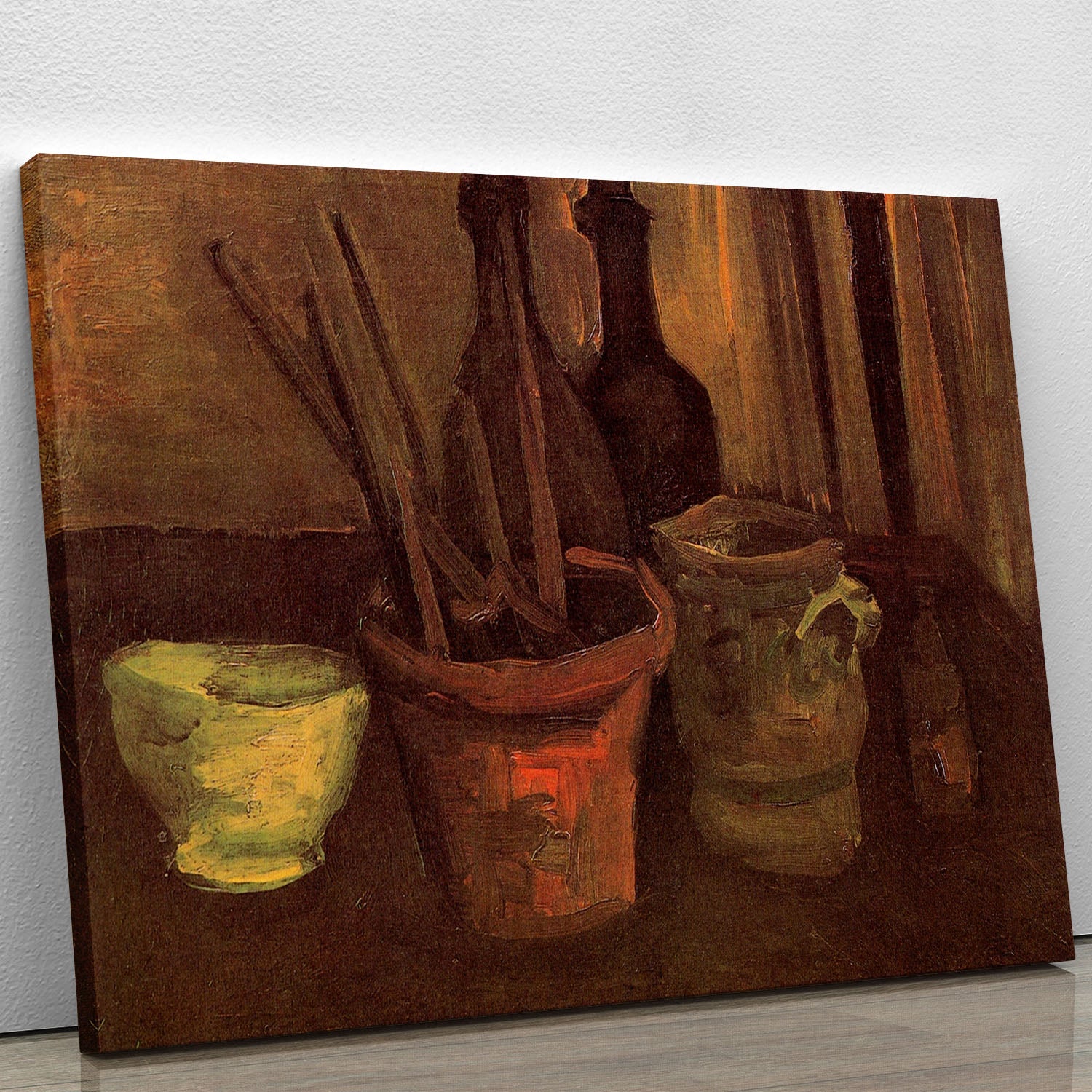 Still Life with Paintbrushes in a Pot by Van Gogh Canvas Print or Poster - Canvas Art Rocks - 1