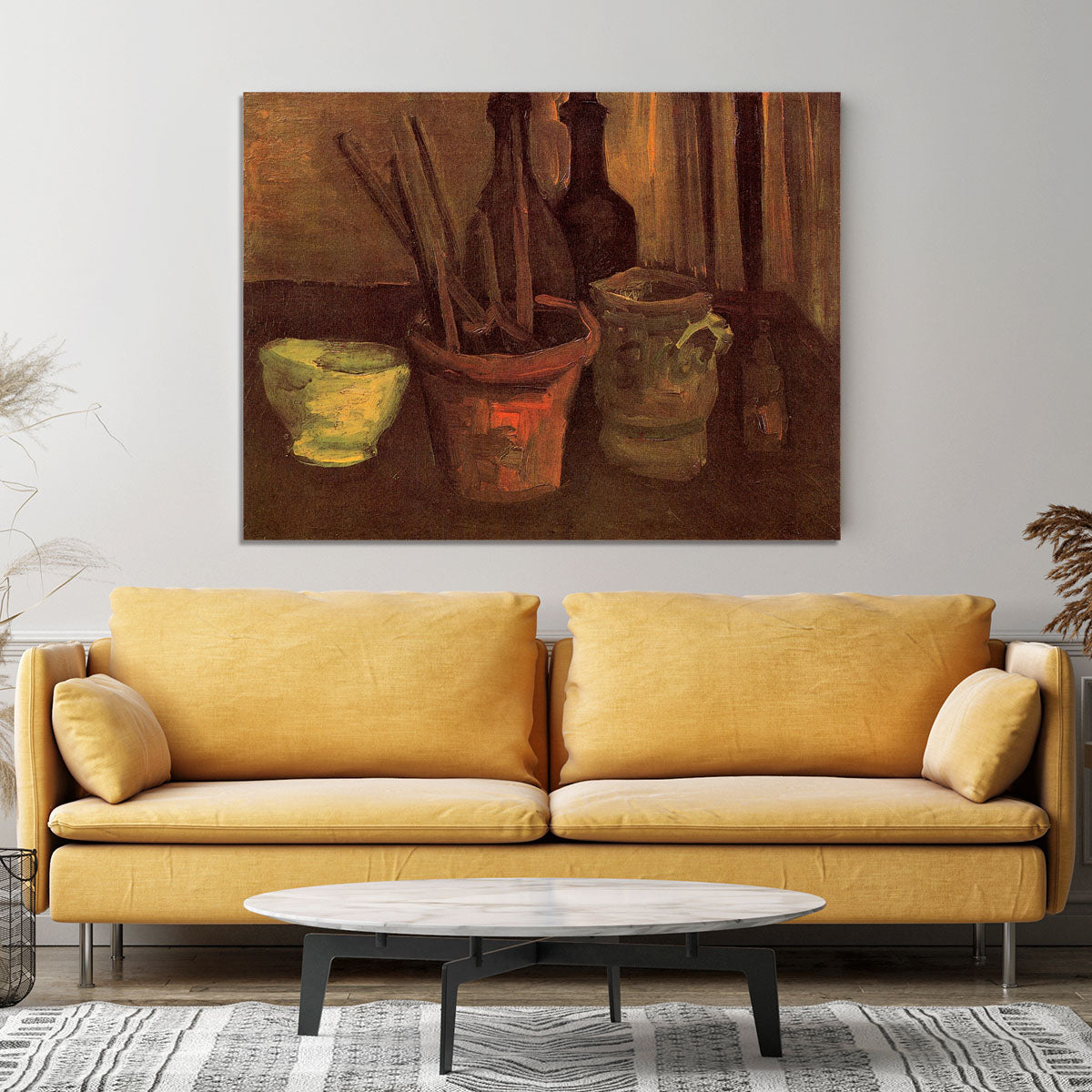 Still Life with Paintbrushes in a Pot by Van Gogh Canvas Print or Poster - Canvas Art Rocks - 4