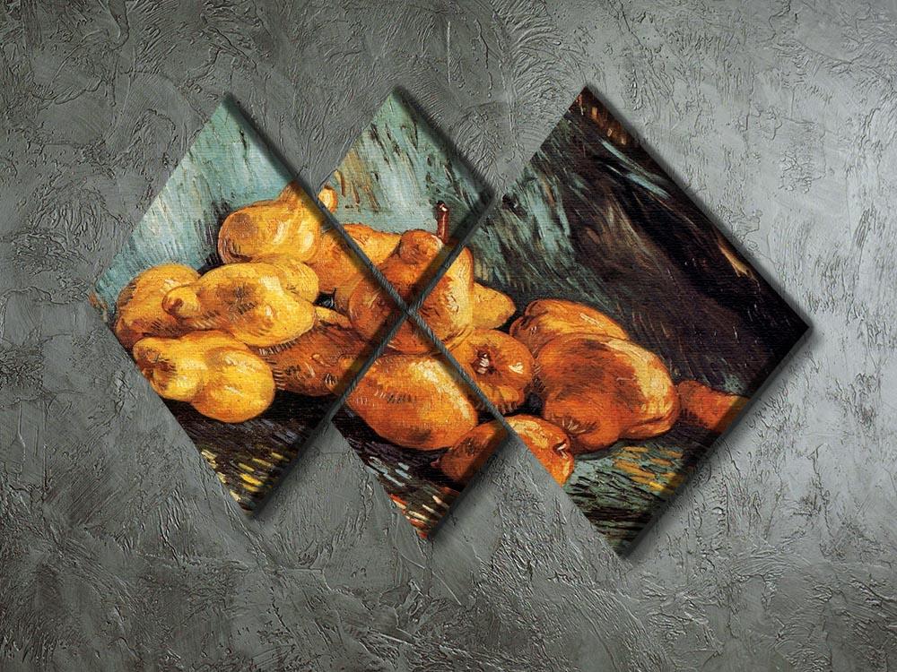 Still Life with Pears by Van Gogh 4 Square Multi Panel Canvas - Canvas Art Rocks - 2