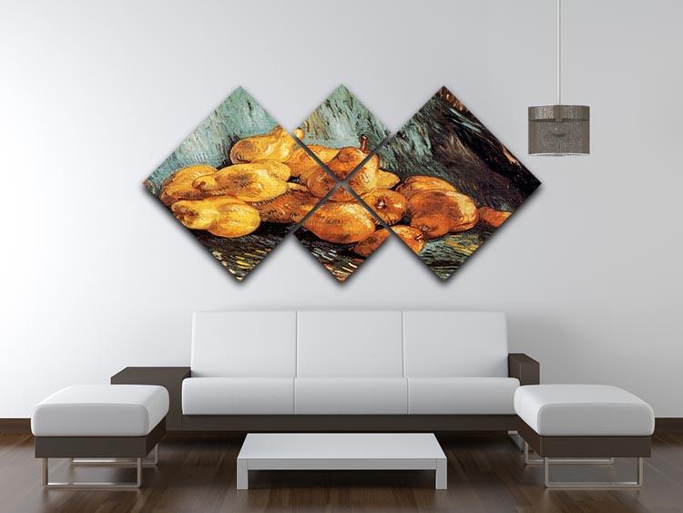 Still Life with Pears by Van Gogh 4 Square Multi Panel Canvas - Canvas Art Rocks - 3