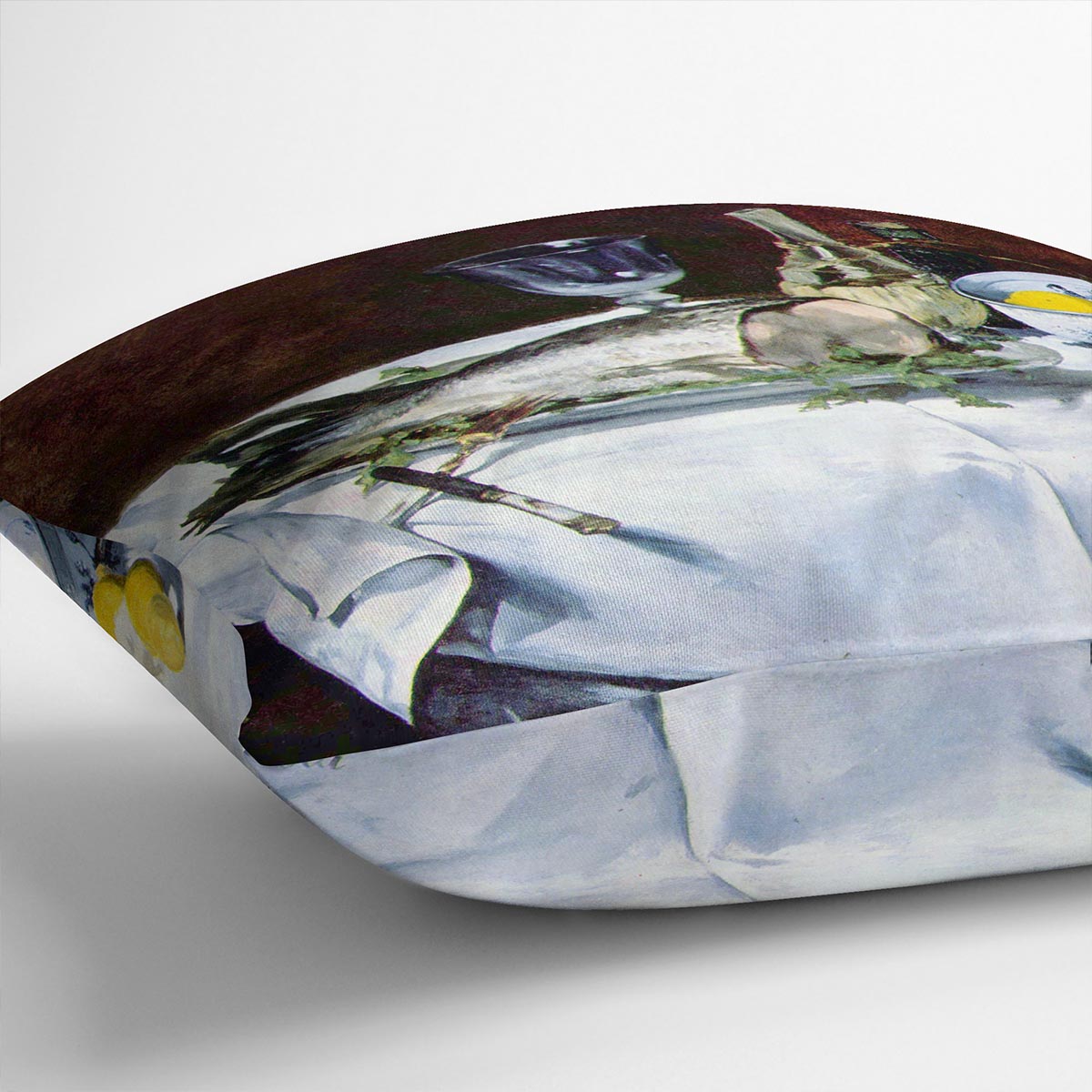 Still Life with Salmon by Manet Cushion