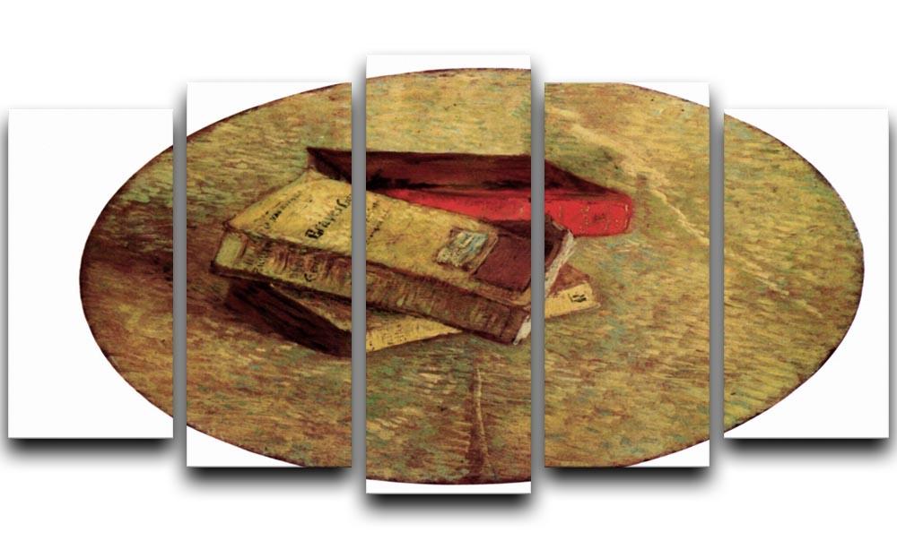 Still Life with Three Books by Van Gogh 5 Split Panel Canvas  - Canvas Art Rocks - 1