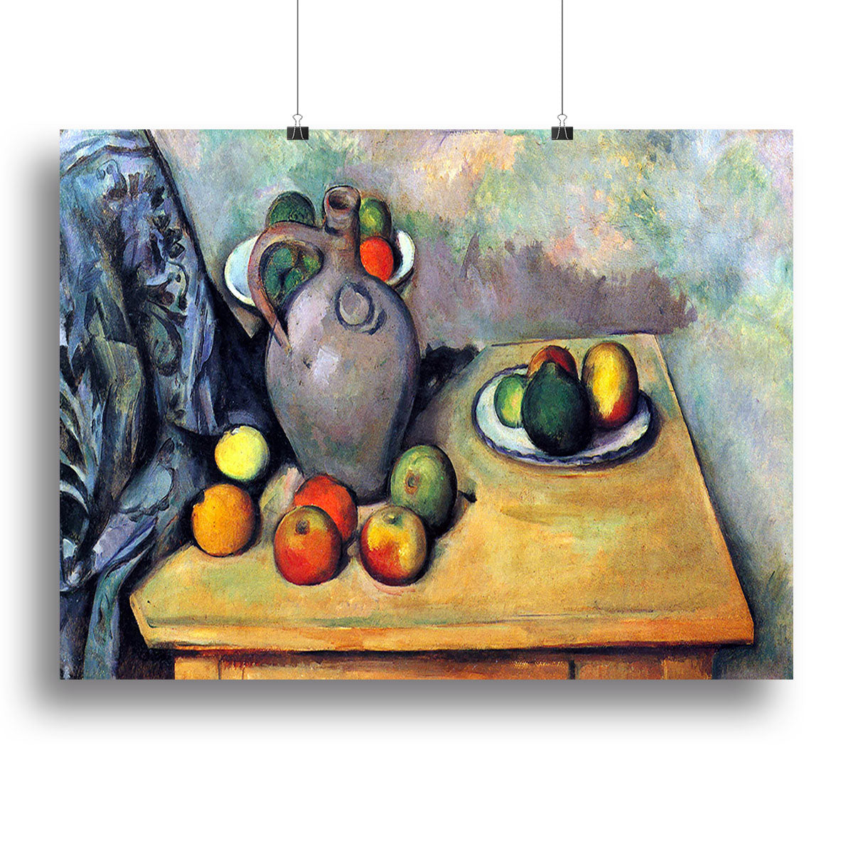 Still life pitcher and fruit on a table by Cezanne Canvas Print or Poster - Canvas Art Rocks - 2