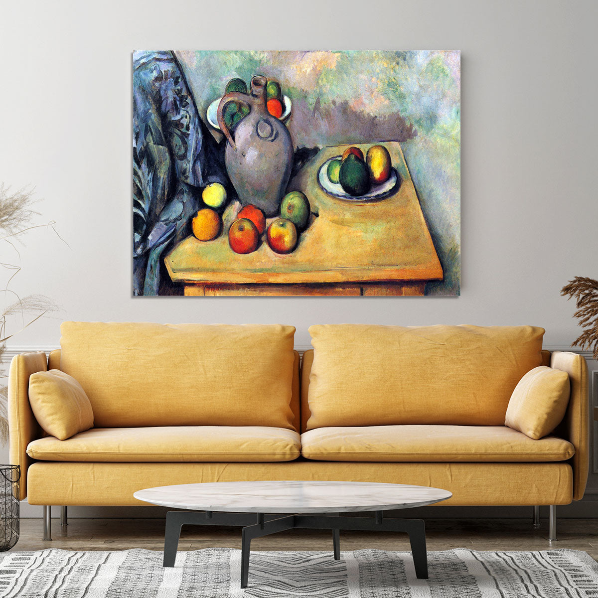 Still life pitcher and fruit on a table by Cezanne Canvas Print or Poster - Canvas Art Rocks - 4