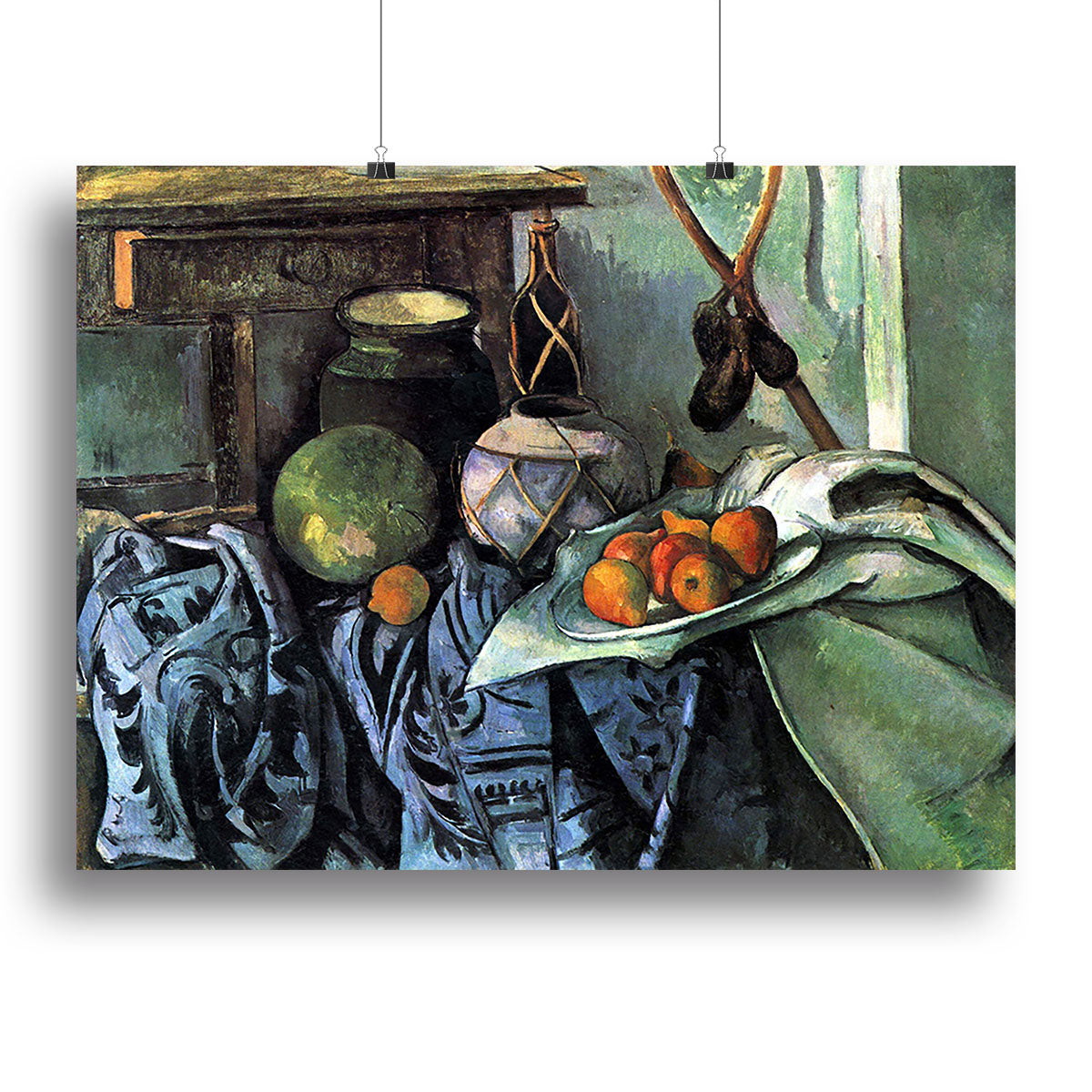 Still life with Eggplant by Cezanne Canvas Print or Poster - Canvas Art Rocks - 2