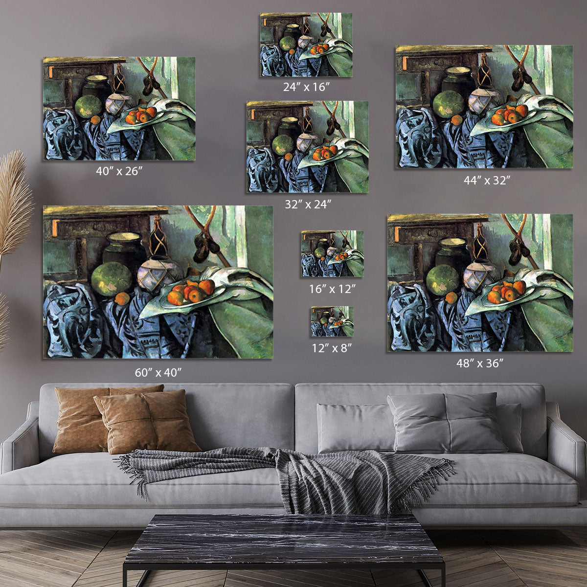 Still life with Eggplant by Cezanne Canvas Print or Poster - Canvas Art Rocks - 7