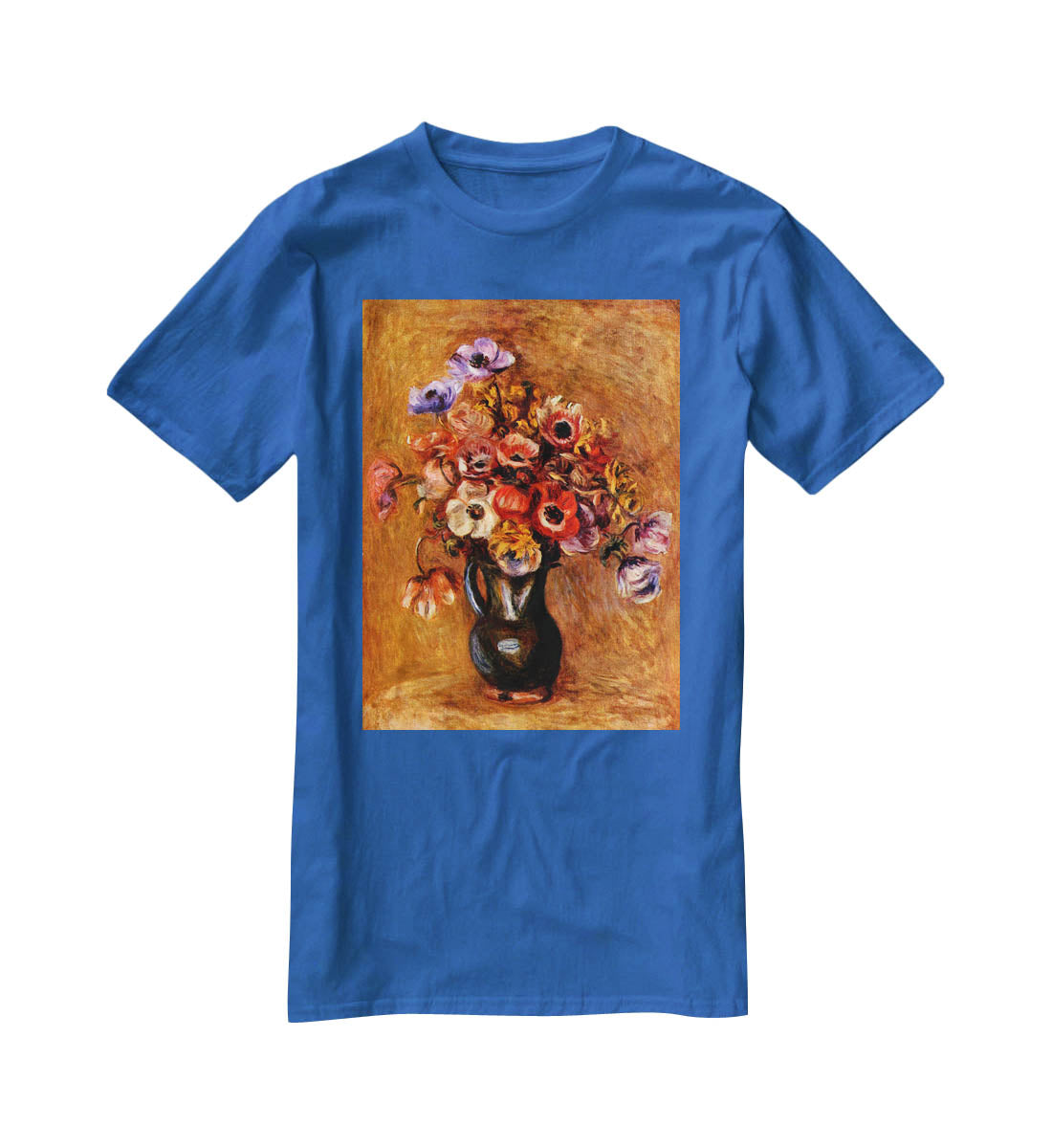 Still life with anemones by Renoir T-Shirt - Canvas Art Rocks - 2