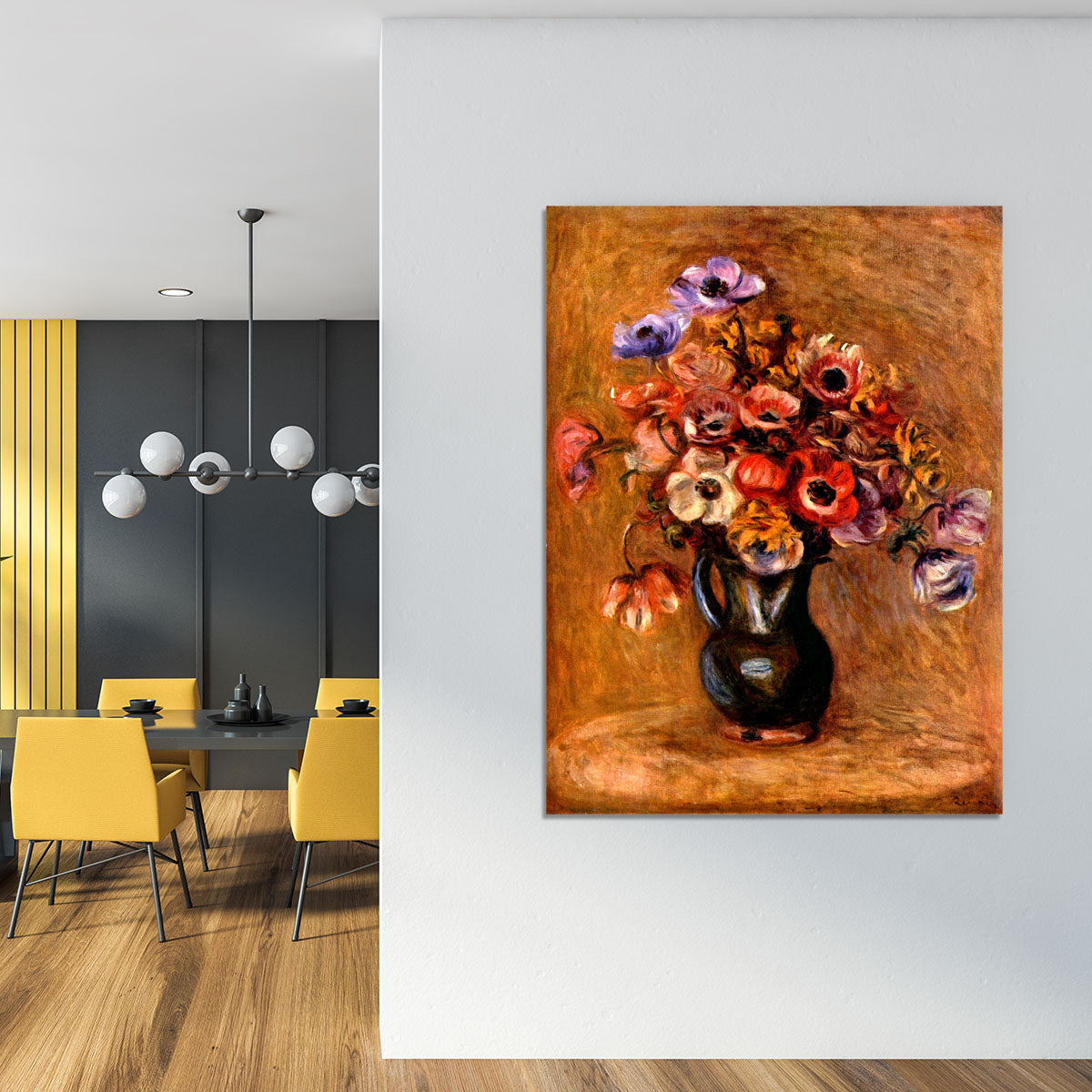Still life with anemones by Renoir Canvas Print or Poster - Canvas Art Rocks - 4