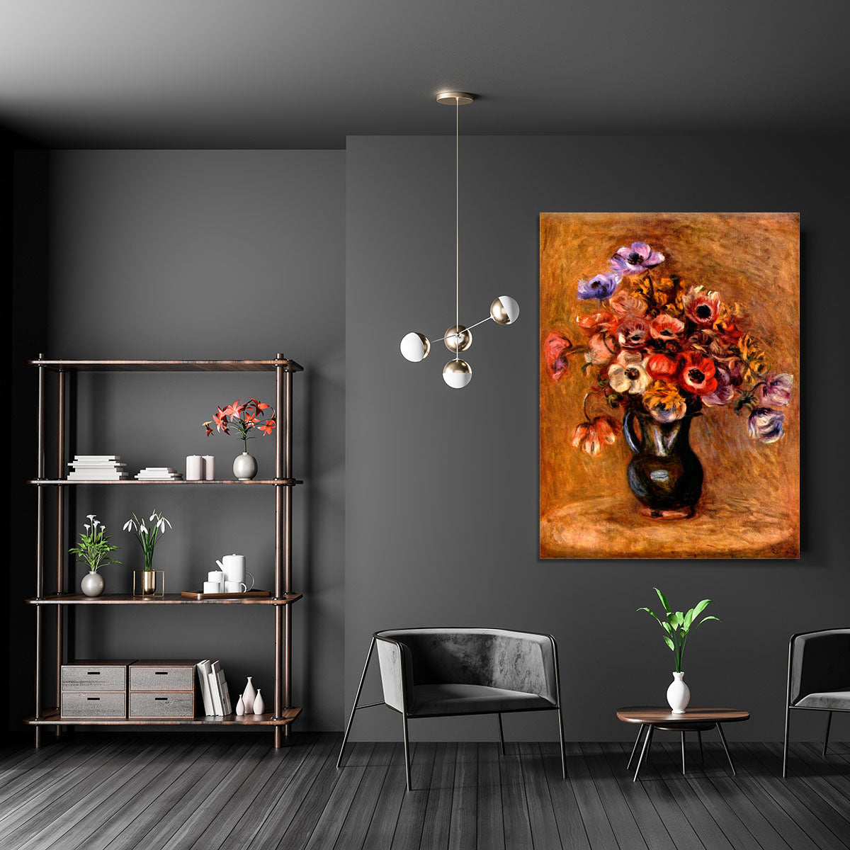 Still life with anemones by Renoir Canvas Print or Poster - Canvas Art Rocks - 5