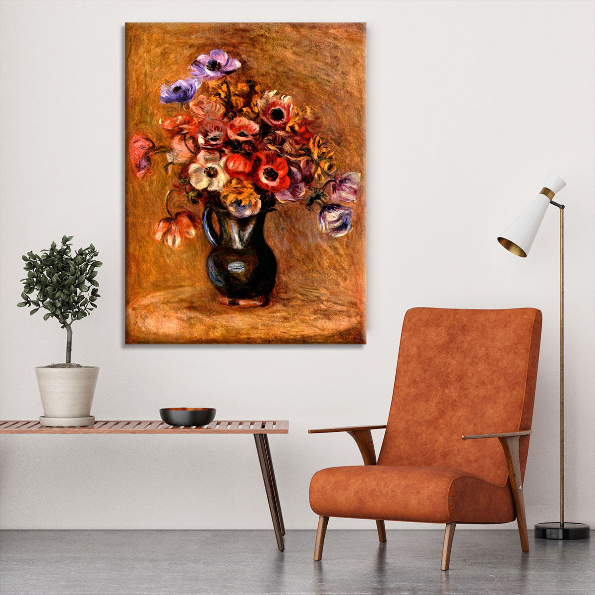 Still life with anemones by Renoir Canvas Print or Poster - Canvas Art Rocks - 6