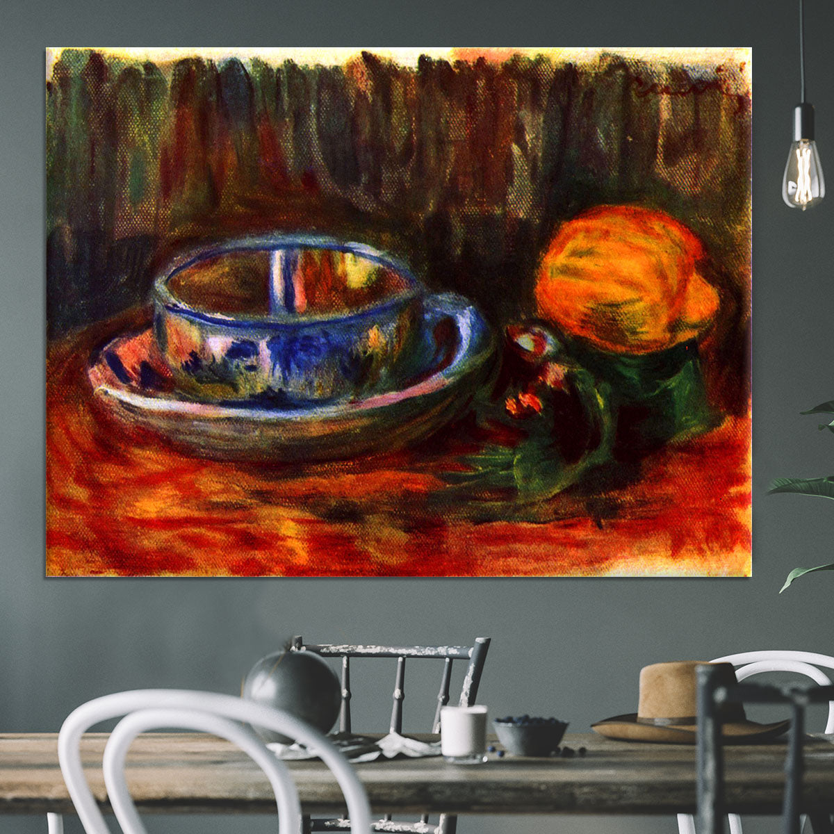 Still life with cup by Renoir Canvas Print or Poster - Canvas Art Rocks - 3