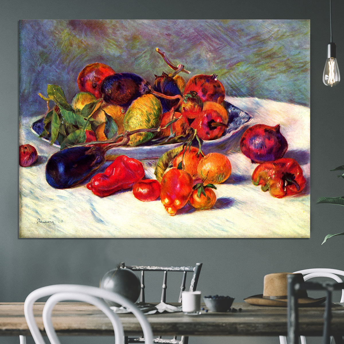 Still life with tropical fruits by Renoir Canvas Print or Poster - Canvas Art Rocks - 3