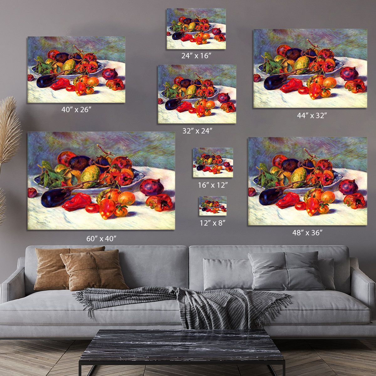 Still life with tropical fruits by Renoir Canvas Print or Poster - Canvas Art Rocks - 7
