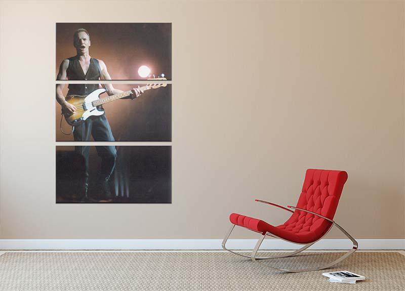 Sting in concert 3 Split Panel Canvas Print - Canvas Art Rocks - 2