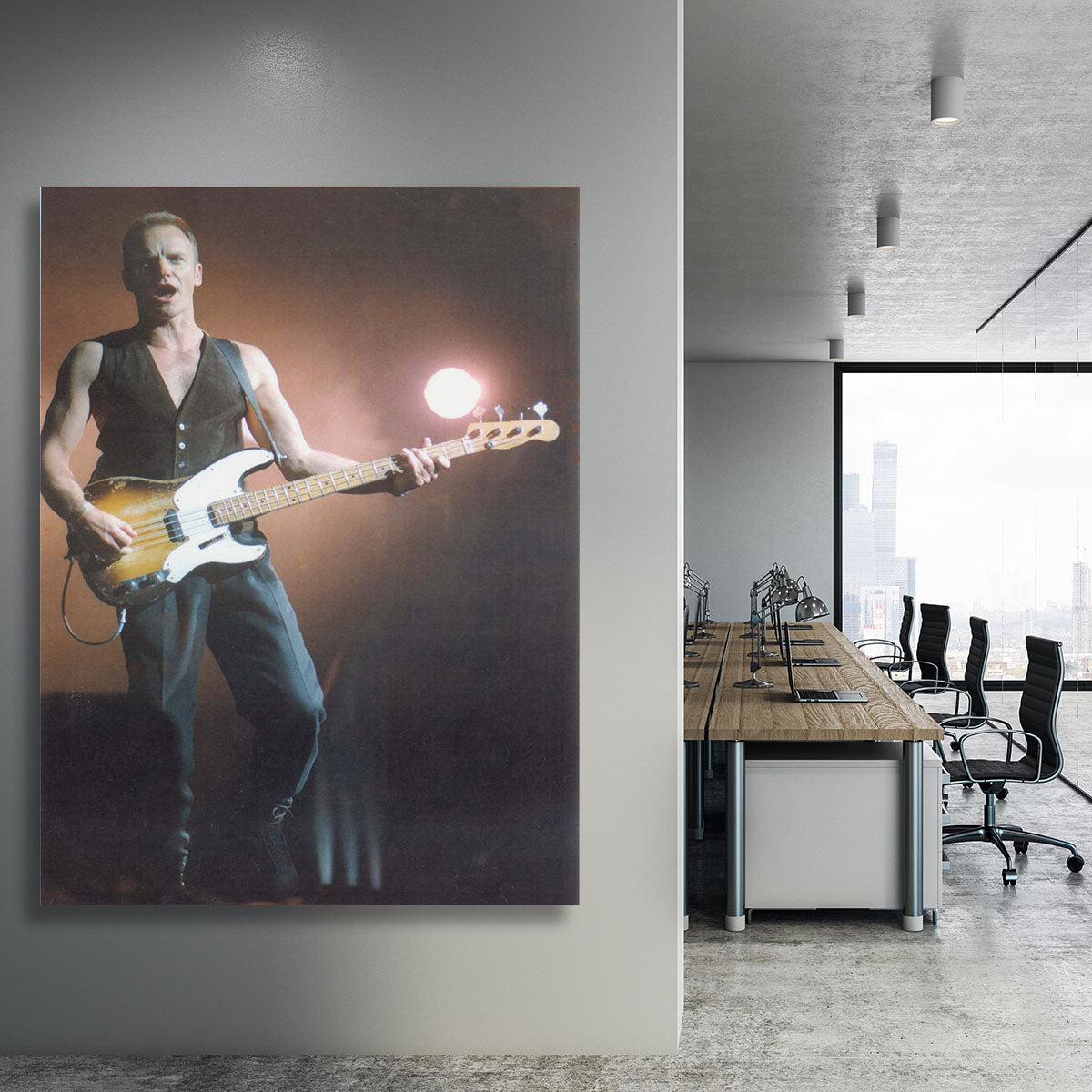 Sting in concert Canvas Print or Poster - Canvas Art Rocks - 3