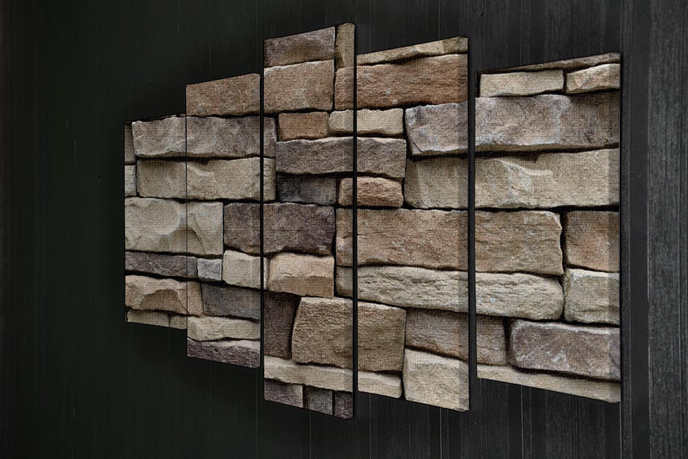 Stone wall texture 5 Split Panel Canvas - Canvas Art Rocks - 2