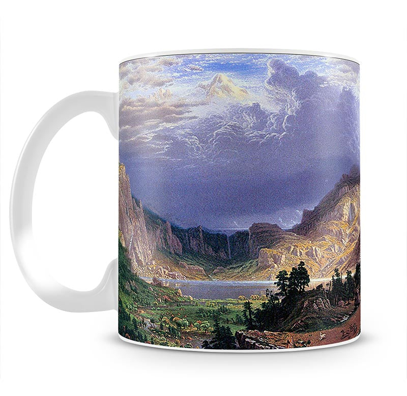 Storm in the Rockies Mt. Rosalie by Bierstadt Mug - Canvas Art Rocks - 1