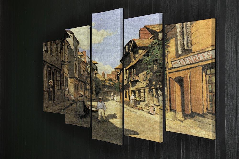 Street of Bavolle 2 by Monet 5 Split Panel Canvas - Canvas Art Rocks - 2