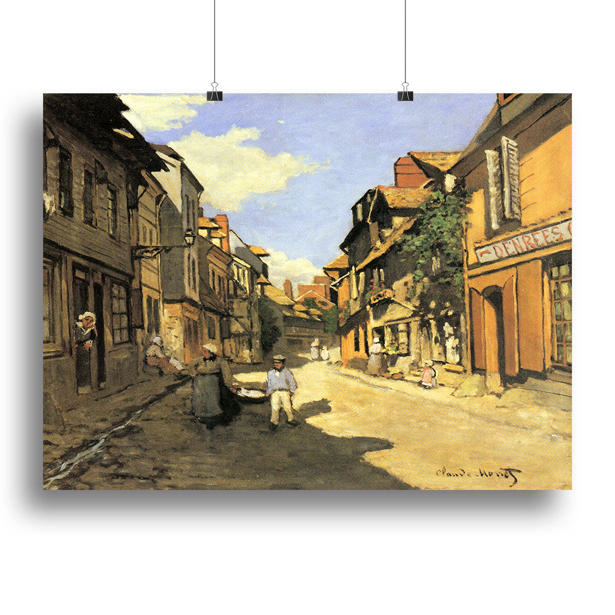 Street of Bavolle 2 by Monet Canvas Print or Poster - Canvas Art Rocks - 2
