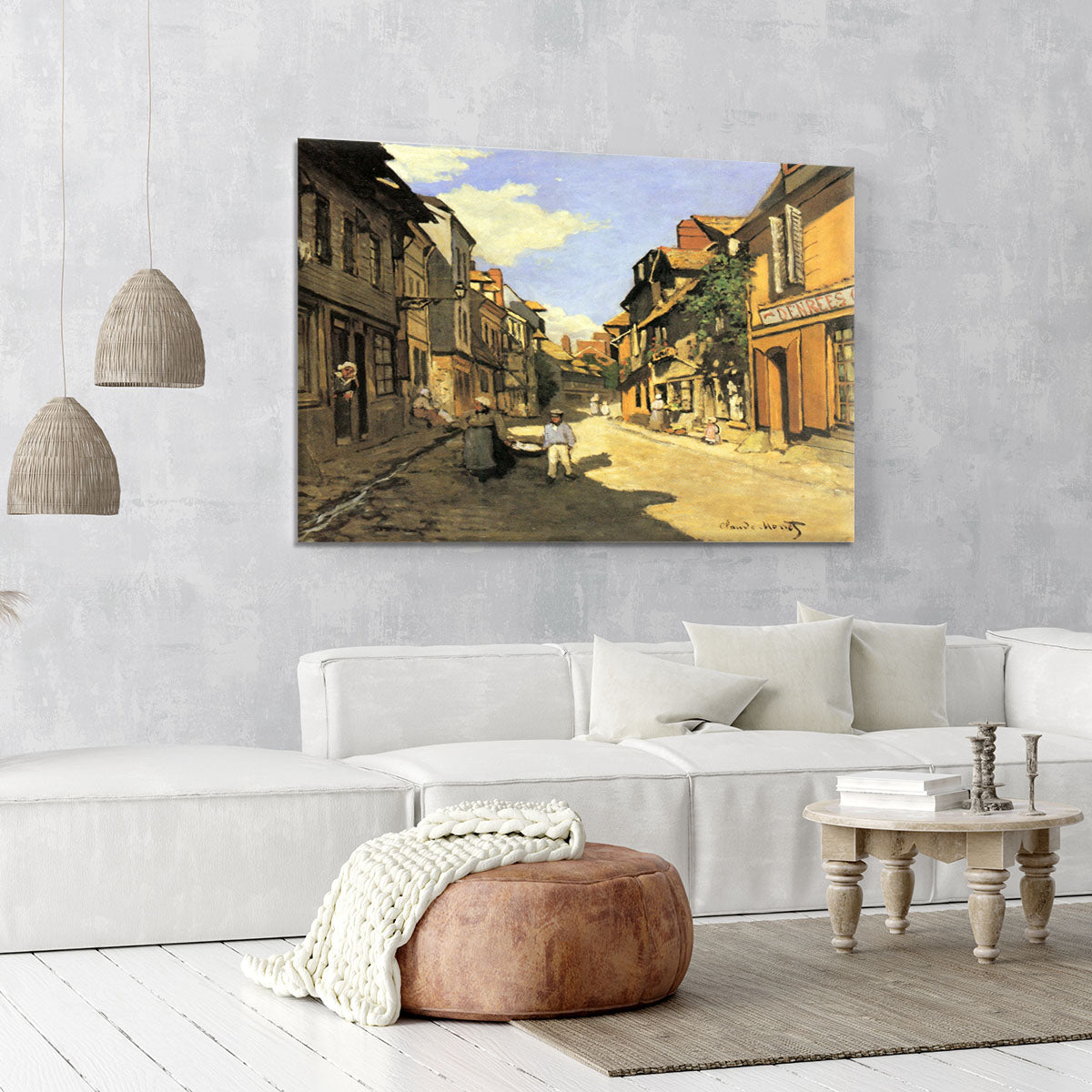 Street of Bavolle 2 by Monet Canvas Print or Poster - Canvas Art Rocks - 6