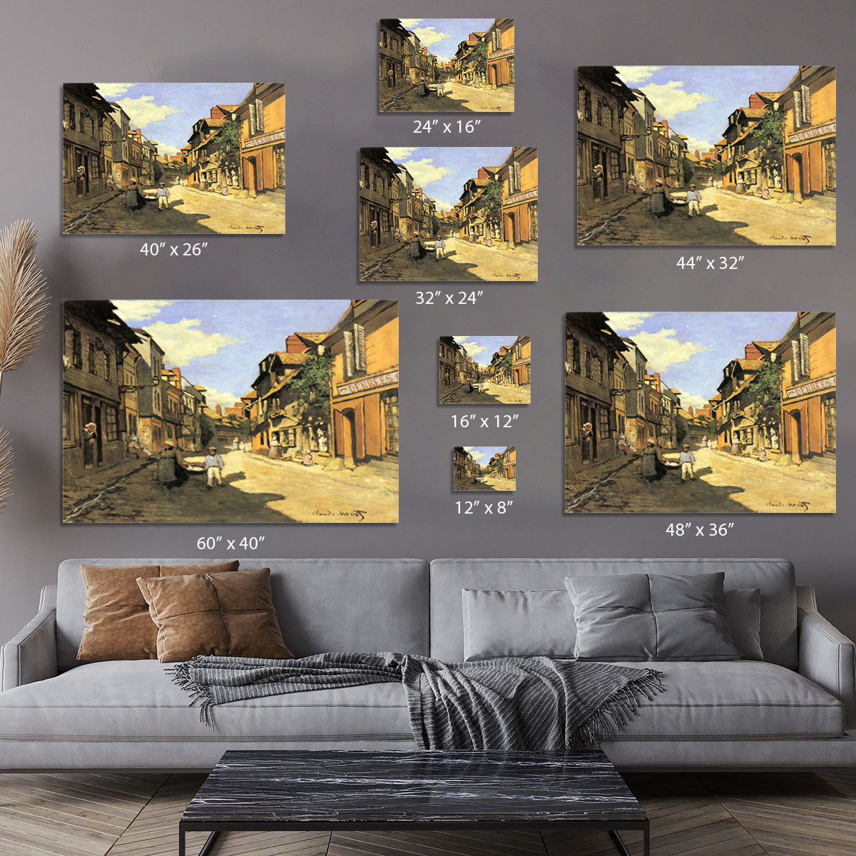 Street of Bavolle 2 by Monet Canvas Print or Poster - Canvas Art Rocks - 7