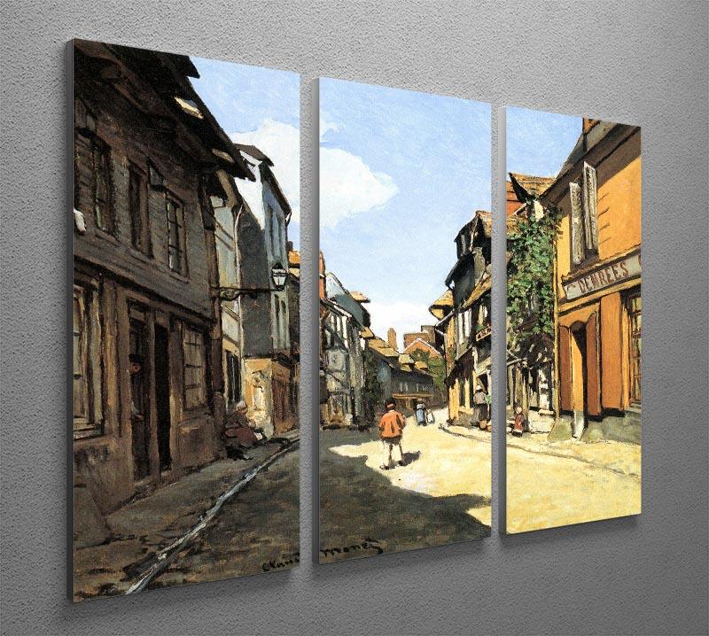 Street of Bavolle by Monet Split Panel Canvas Print - Canvas Art Rocks - 4