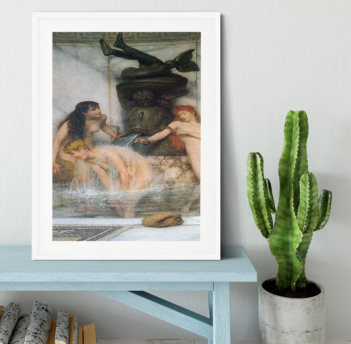 Strigilis and sponges by Alma Tadema Framed Print - Canvas Art Rocks - 5