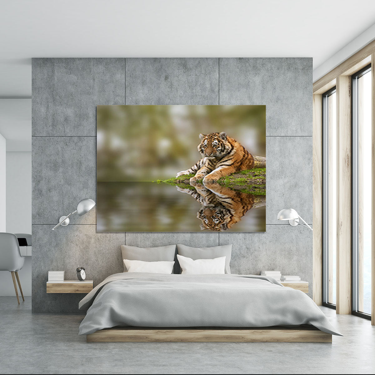 Sttunning tiger cub relaxing on a warm day Canvas Print or Poster - Canvas Art Rocks - 5