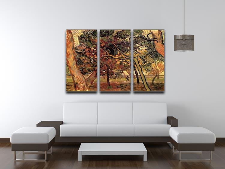 Study of Pine Trees by Van Gogh 3 Split Panel Canvas Print - Canvas Art Rocks - 4