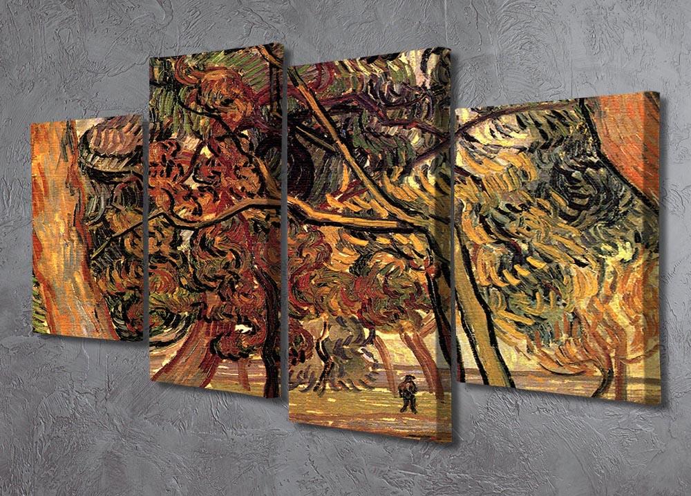 Study of Pine Trees by Van Gogh 4 Split Panel Canvas - Canvas Art Rocks - 2