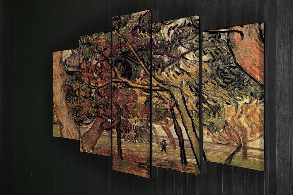 Study of Pine Trees by Van Gogh 5 Split Panel Canvas - Canvas Art Rocks - 2
